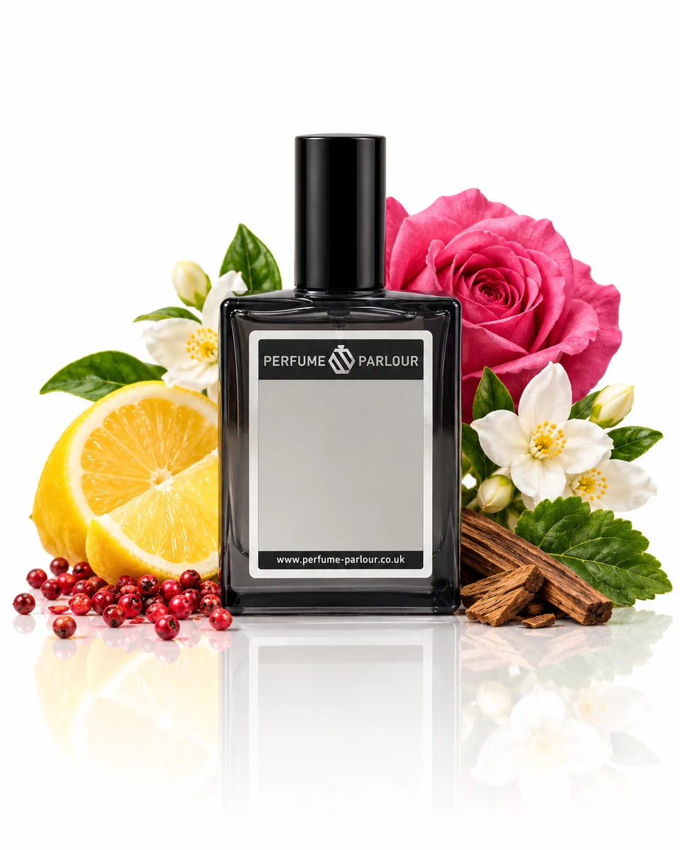 Perfume Parlour CE Lady French For Women - 1768 Eau de Parfum bottle with fragrance-note elements (AI-generated)