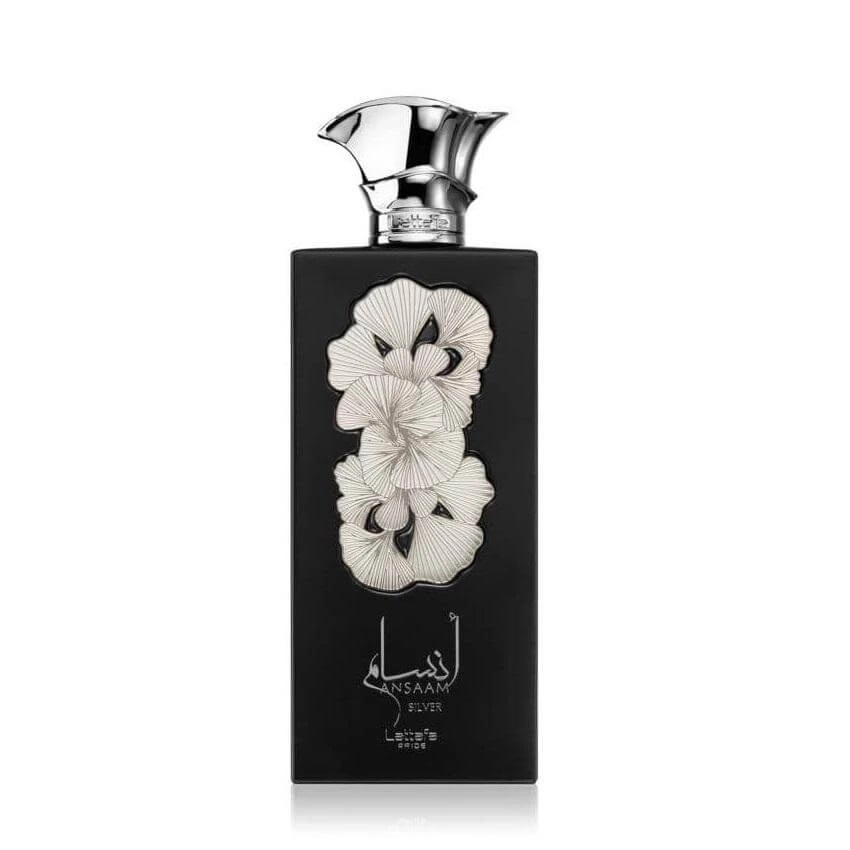Lattafa Ansaam Silver Eau de Parfum bottle
