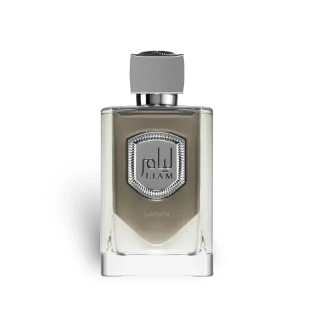 Lattafa Liam Grey Eau de Parfum bottle