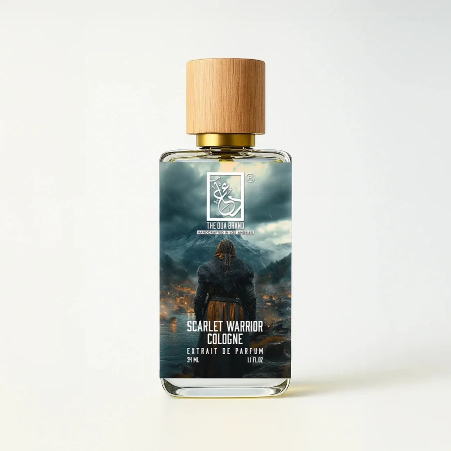 The Dua Brand Scarlet Warrior Cologne — product bottle shown by the supplier