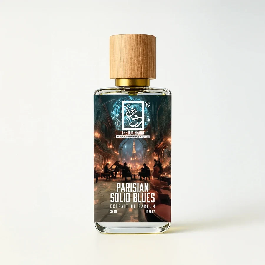 The Dua Brand Parisian Solid Blues — product bottle shown by the supplier