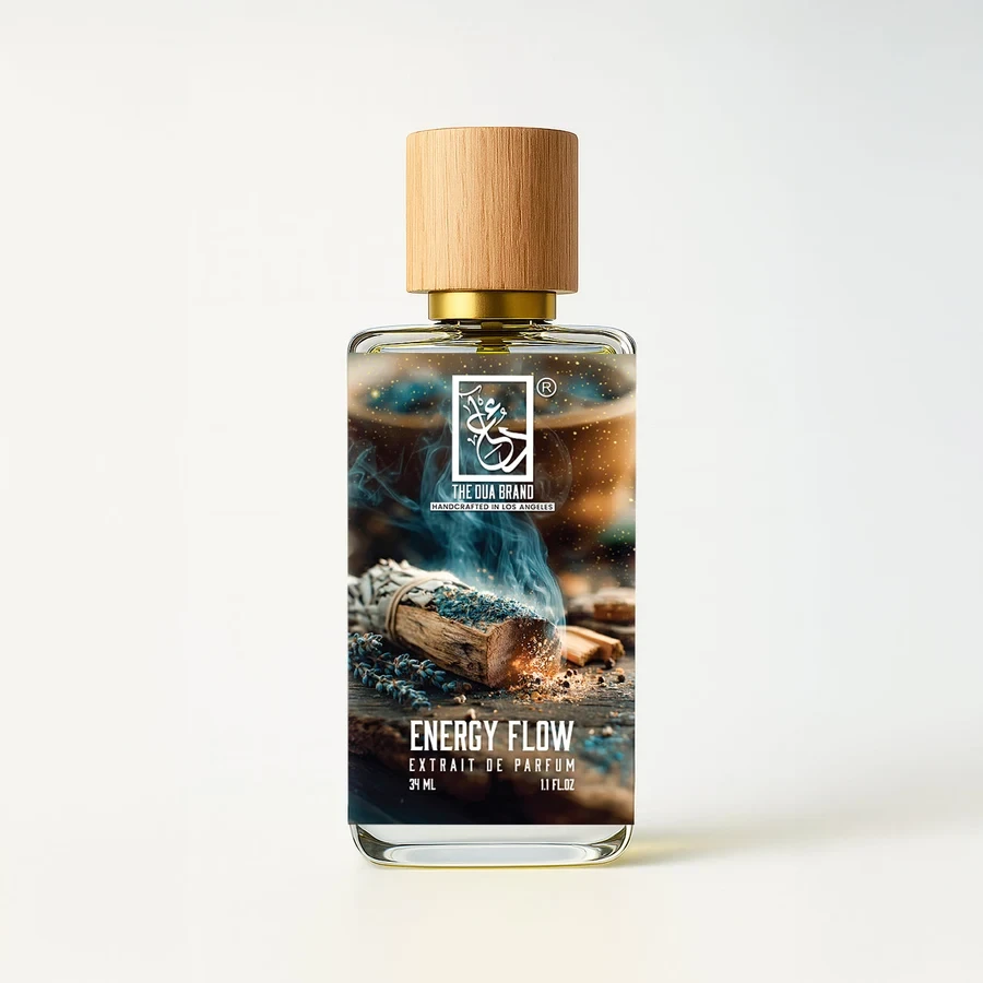 The Dua Brand Energy Flow — product bottle shown by the supplier