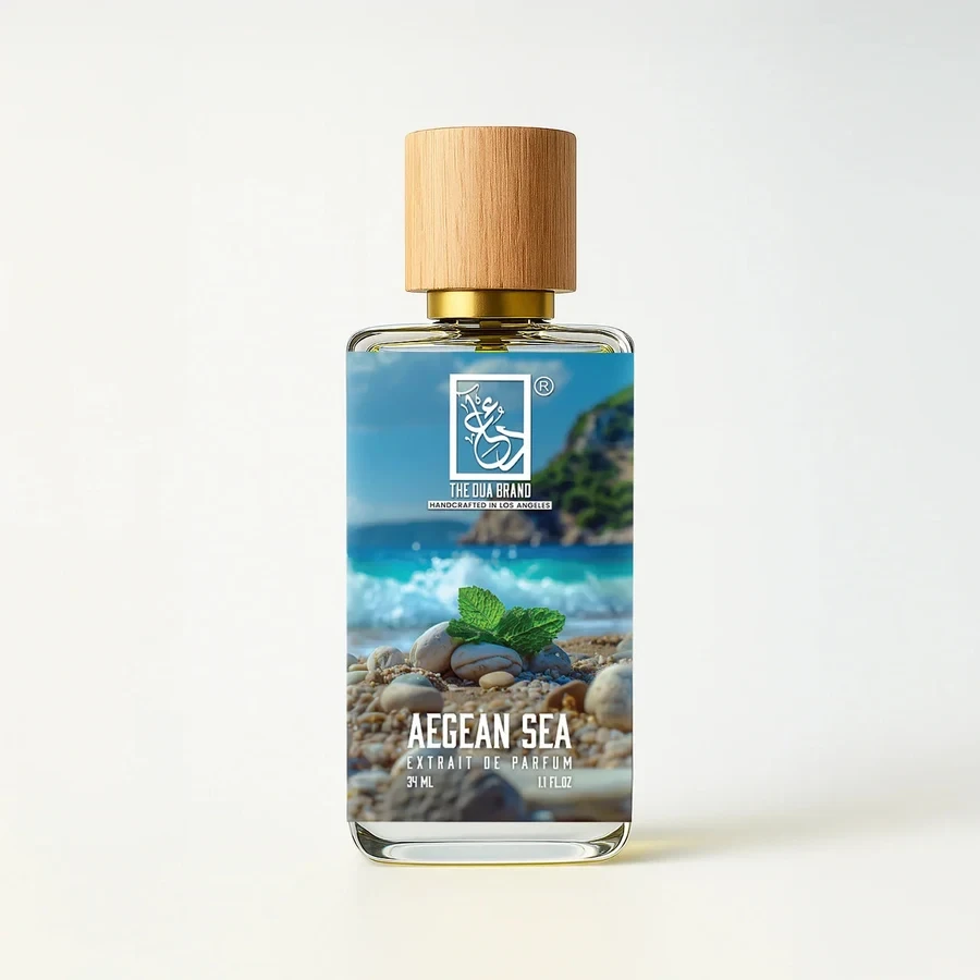 The Dua Brand Aegean Sea — product bottle shown by the supplier