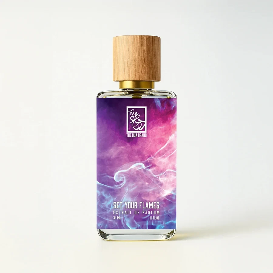 The Dua Brand Set Your Flames — product bottle shown by the supplier