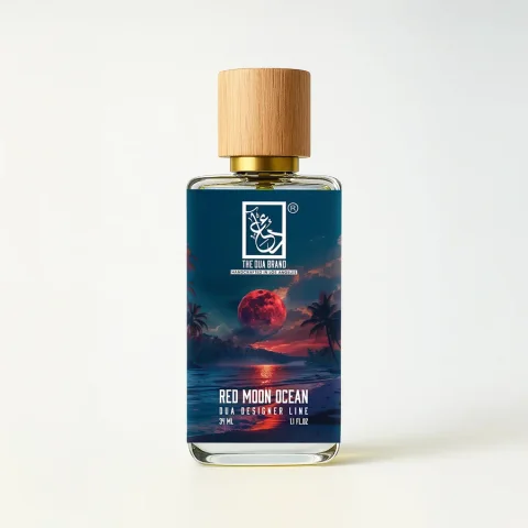 The Dua Brand Red Moon Ocean — product bottle shown by the supplier