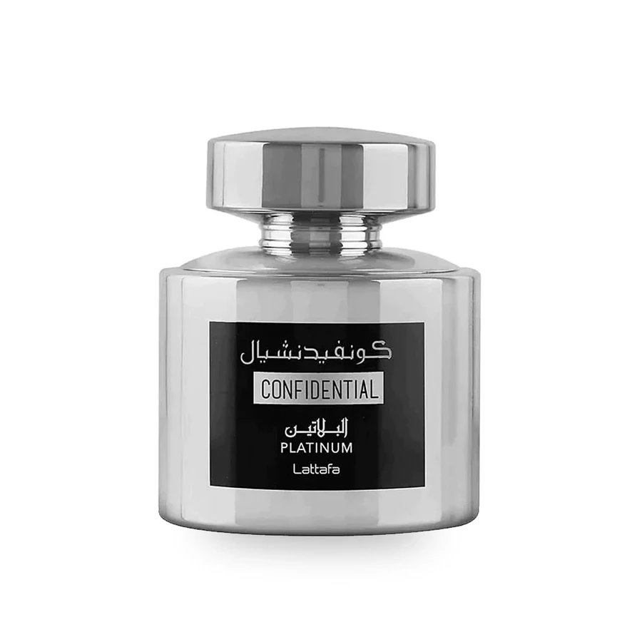 Lattafa Confidential Platinum — front-facing product bottle