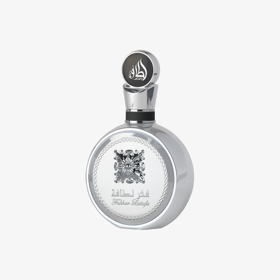 Lattafa Fakhar Platin — front-facing product bottle