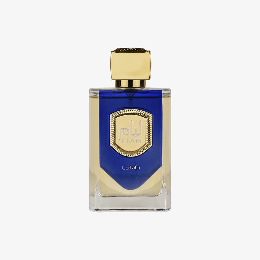 Lattafa Liam Blue Shine — front-facing product bottle