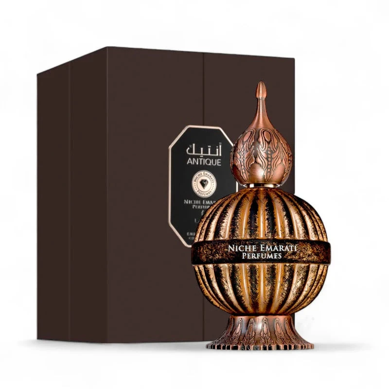 Lattafa Niche Emarati Antique — front-facing product bottle