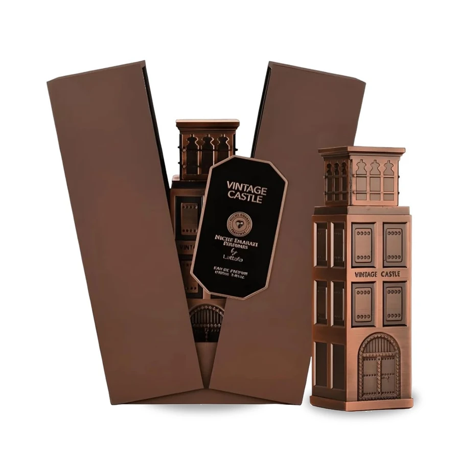 Lattafa Niche Emarati Vintage Castle — front-facing product bottle