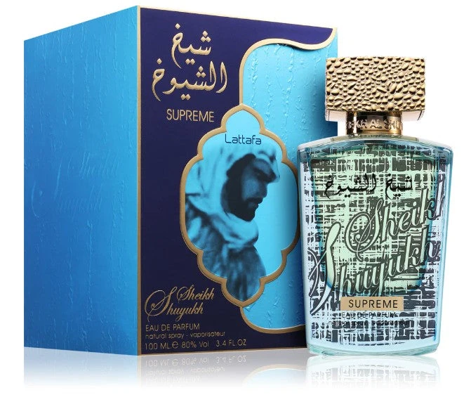 Lattafa Sheikh Al Shuyukh Supreme — front-facing product bottle