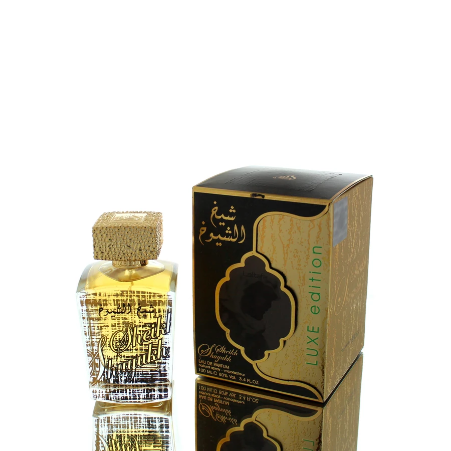 Lattafa Sheikh Al Shuyukh Luxe Edition — front-facing product bottle