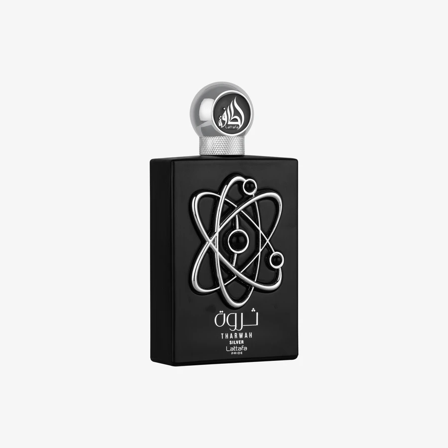 Lattafa Tharwah Silver — front-facing product bottle