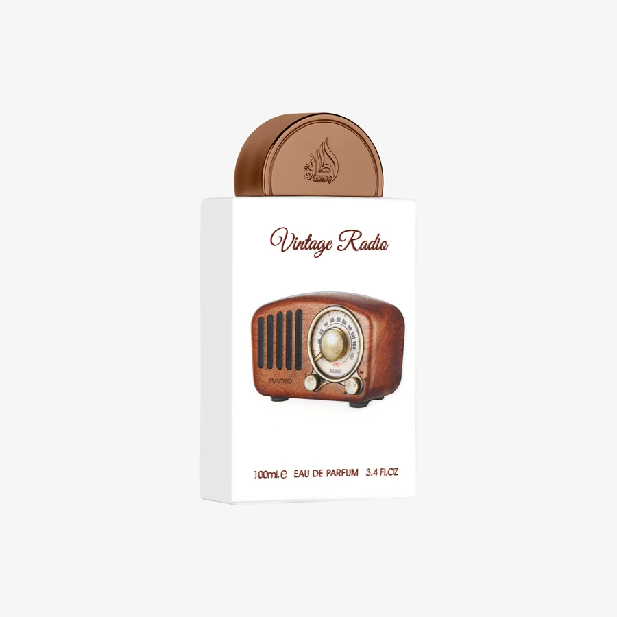 Lattafa Vintage Radio — front-facing product bottle