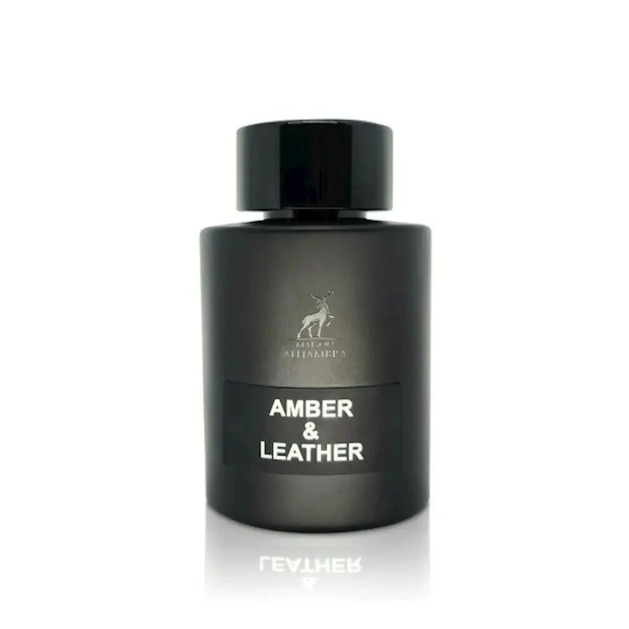 Maison Alhambra Amber & Leather — front-facing product bottle