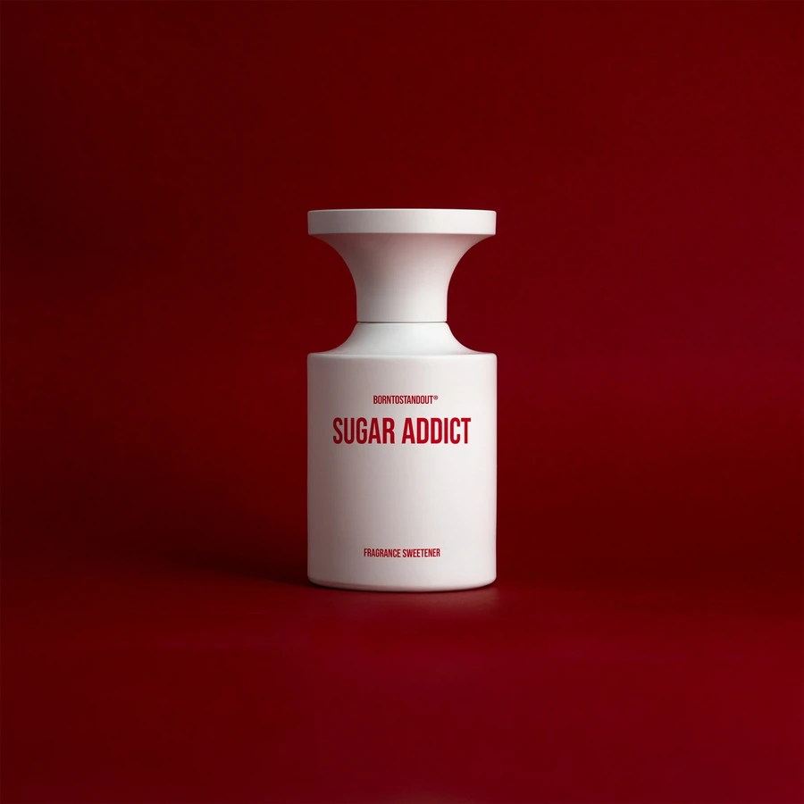 BORNTOSTANDOUT Sugar Addict — front-facing product bottle