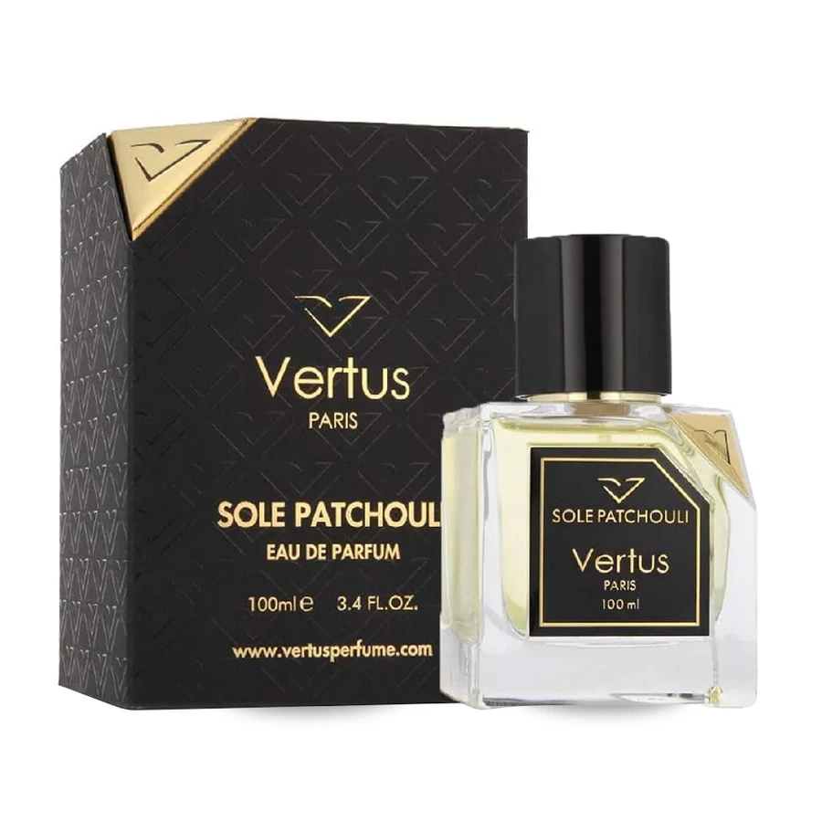 Vertus Sole Patchouli — front-facing product bottle
