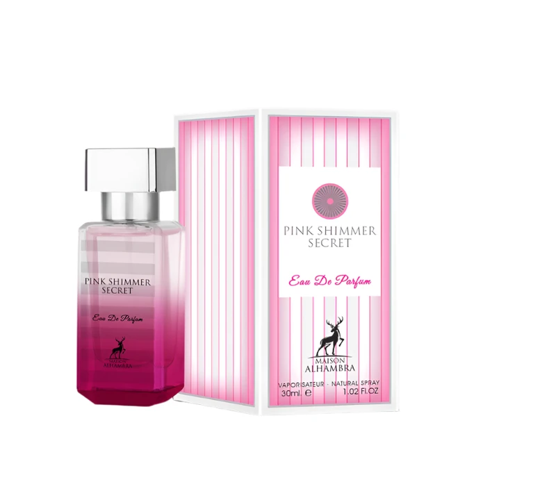 Maison Alhambra Pink Shimmer Secret perfume bottle
