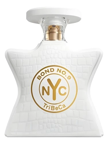 TriBeCa perfume bottle, front label visible