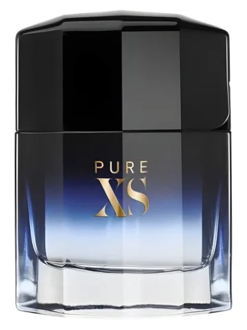 Pure XS perfume bottle, front label visible