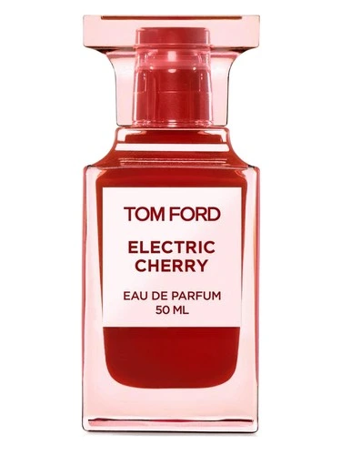 Electric Cherry perfume bottle, front label visible