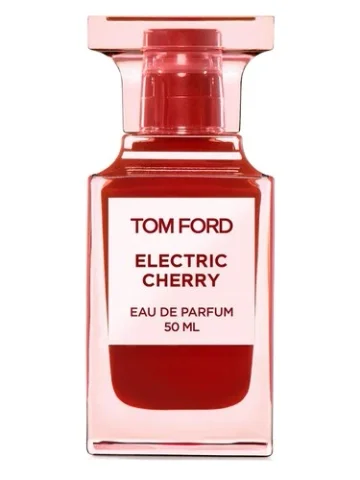 Electric Cherry perfume bottle, front label visible