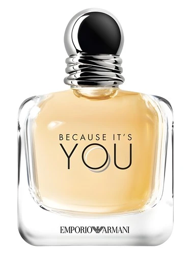 Because It's You perfume bottle, front label visible