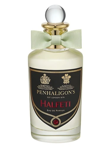 Halfeti perfume bottle, front label visible