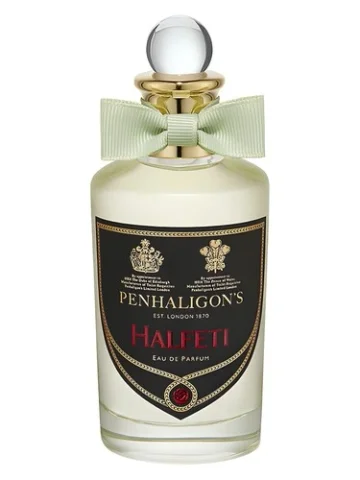 Halfeti perfume bottle, front label visible