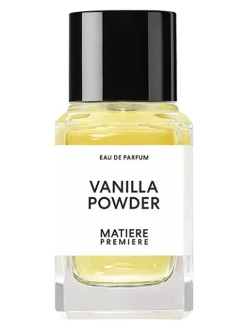 Vanilla Powder perfume bottle, front label visible