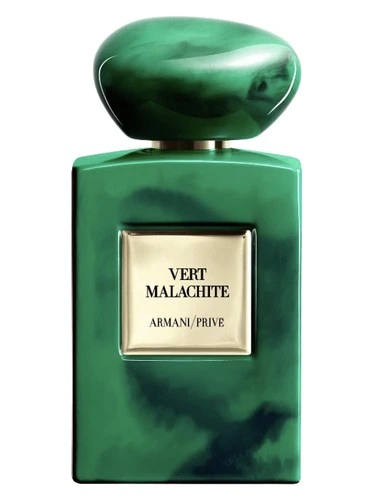 Vert Malachite perfume bottle, front label visible
