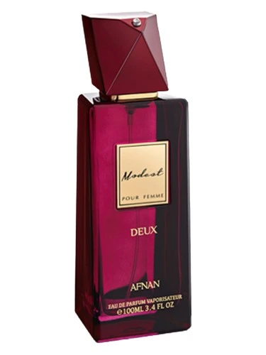 Modest Pour Femme Deux perfume bottle, front label visible