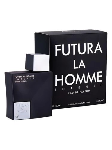 Futura La Homme Intense perfume bottle, front label visible