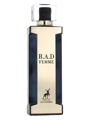 B.A.D. Femme perfume bottle, front label visible