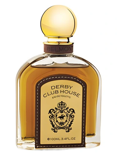 Derby Club House Belmont perfume bottle, front label visible
