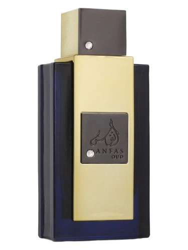 Anfas Oud perfume bottle, front label visible