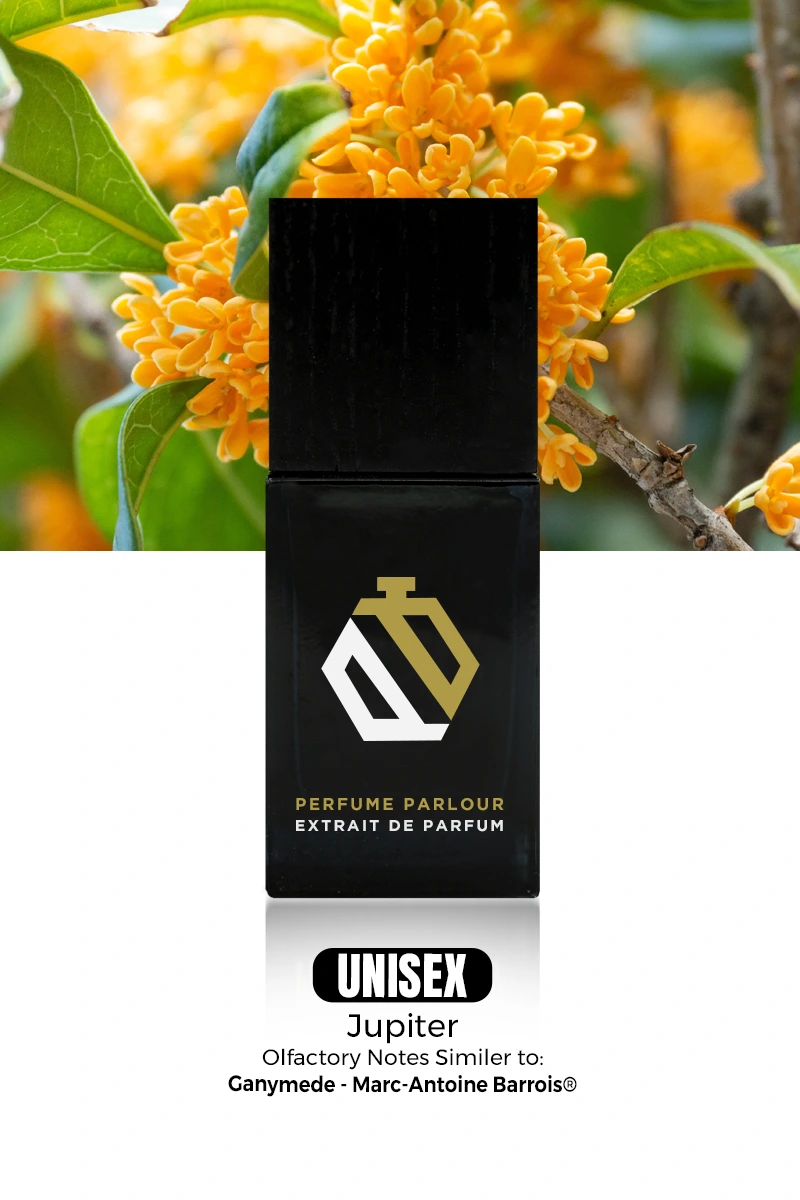 Jupiter 1423 perfume bottle, front label visible