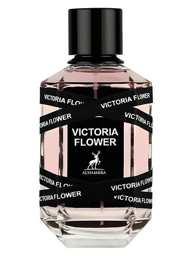 Victoria Flower perfume bottle, front label visible